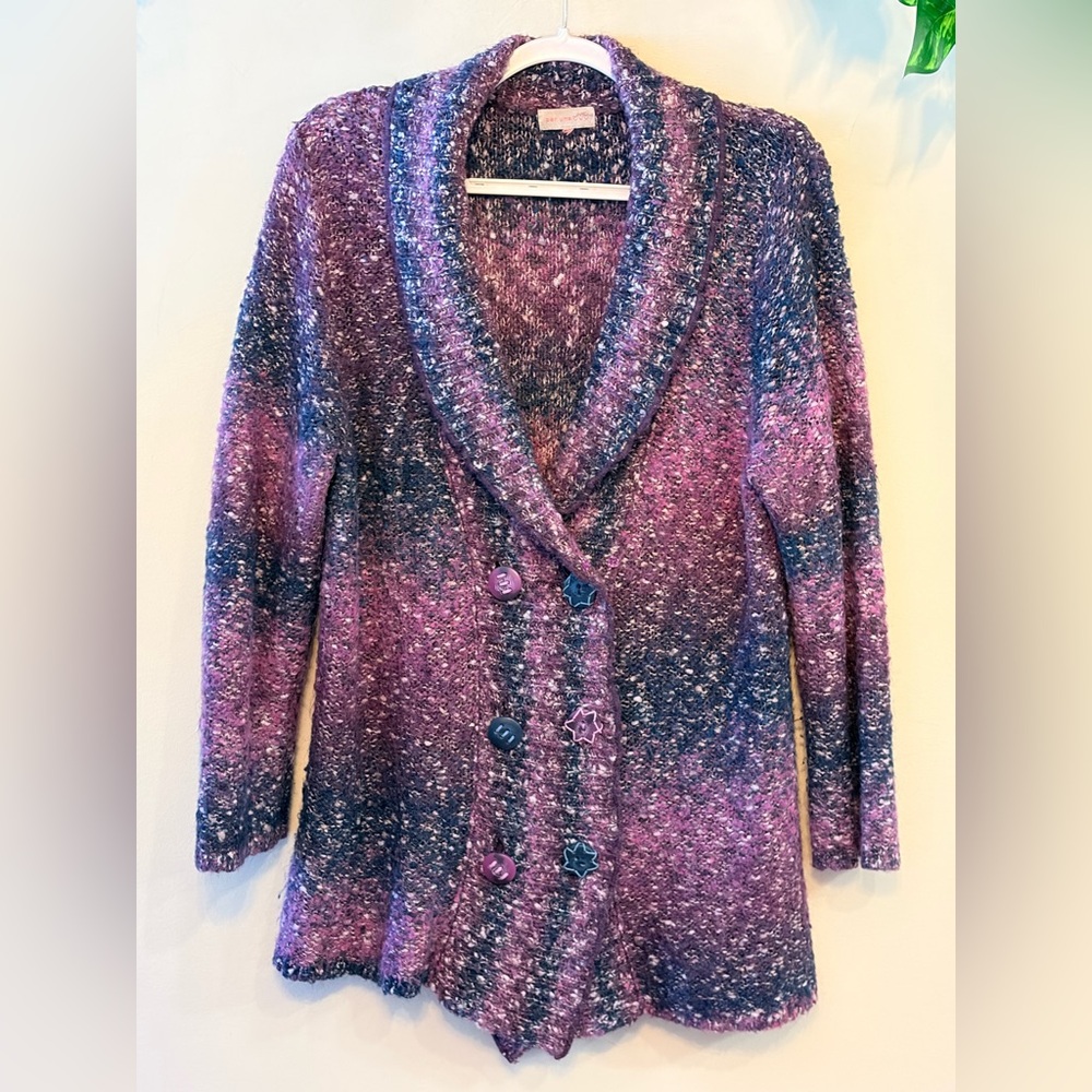 PER UNA Mohair/Alpaca Blend knit Double Breasted Button Up Cardigan